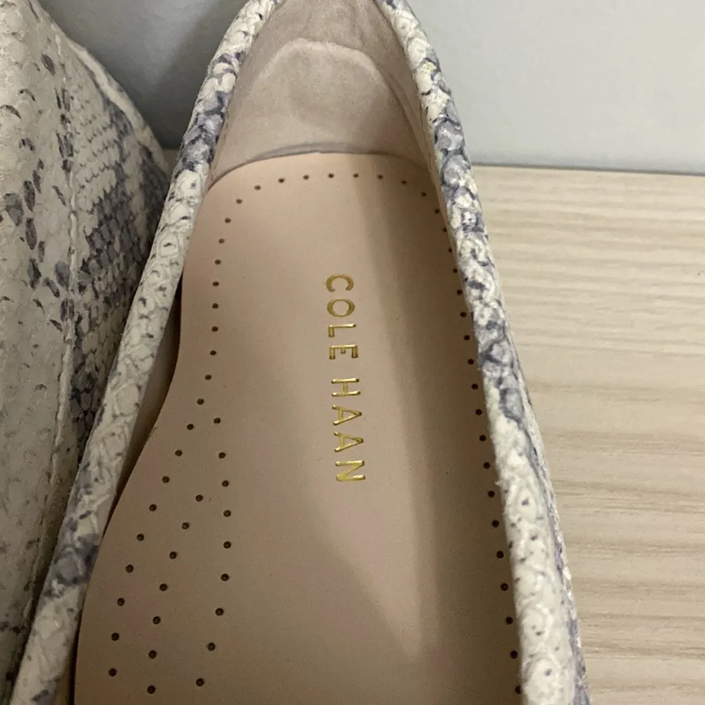 Cole Haan Evelyn Driver loafer snakeskin printer leather slip on shoes size 5 - Image 3