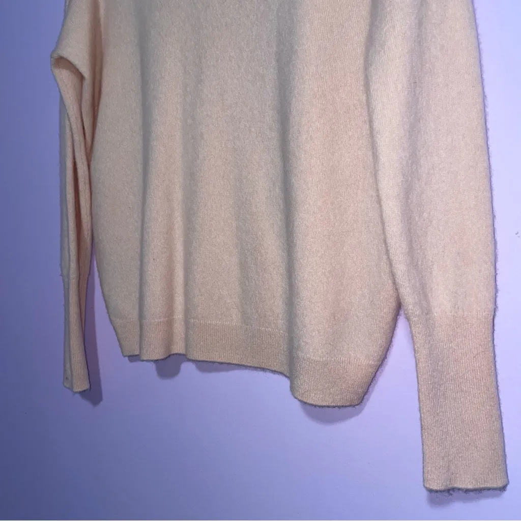 J Crew Cashmere Boyfriend Sweater Soft Pink Women XS Minimalist Academia Preppy - Image 7