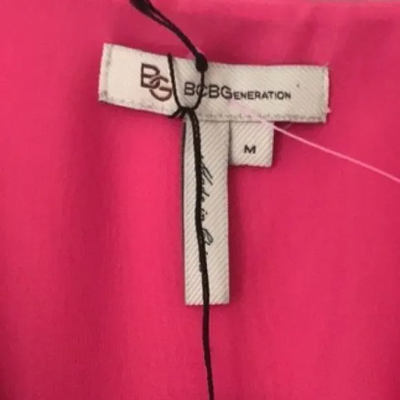 BCBG Generation NWT Ruffle Wrap Cocktail Dress Pink Size M Feminine Fairy Retro - Image 6
