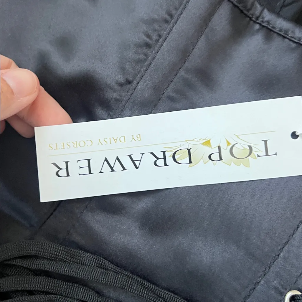 Daisy Corsets Top Drawer Black Sequin Steel Boned Corset Sz 5XL 🔴 - Image 4