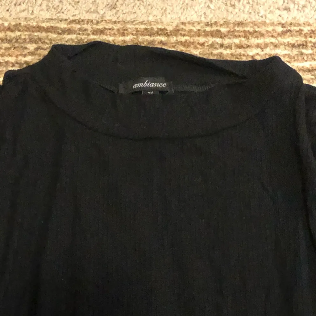 Black Turtle Neck Onsie Size 2X - Image 3