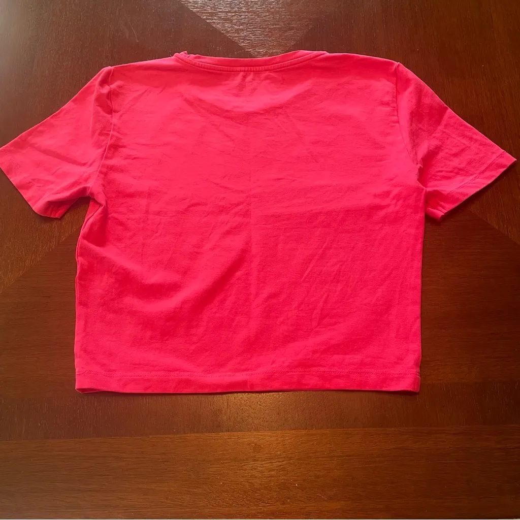 Zara Pink T-Shirt Women’s Medium cropped - Image 2