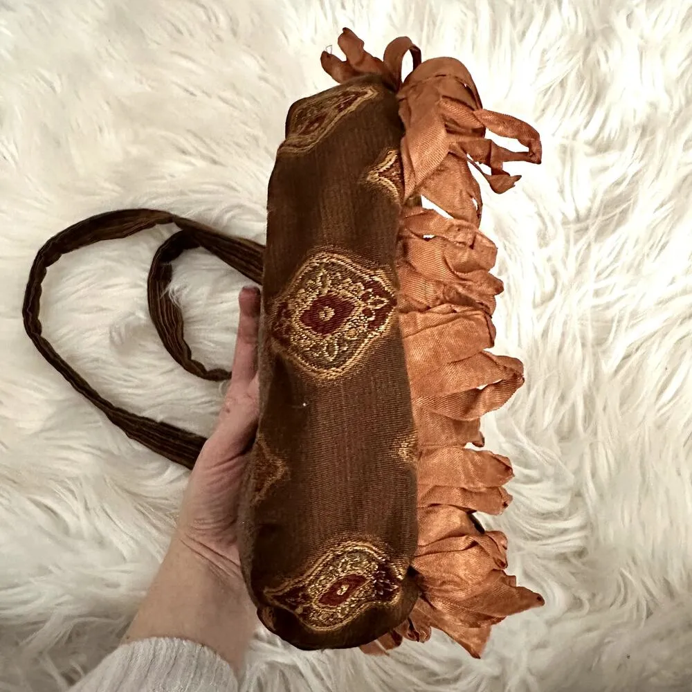 Gypsy Girl Tapestry Hobo Festival Crossbody Brown - Image 8