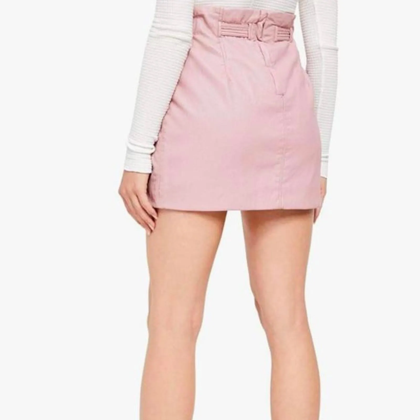 Free People Payton Paperbag Faux-Leather Mini Skirt in Mauve Women’s size 4 - Image 15
