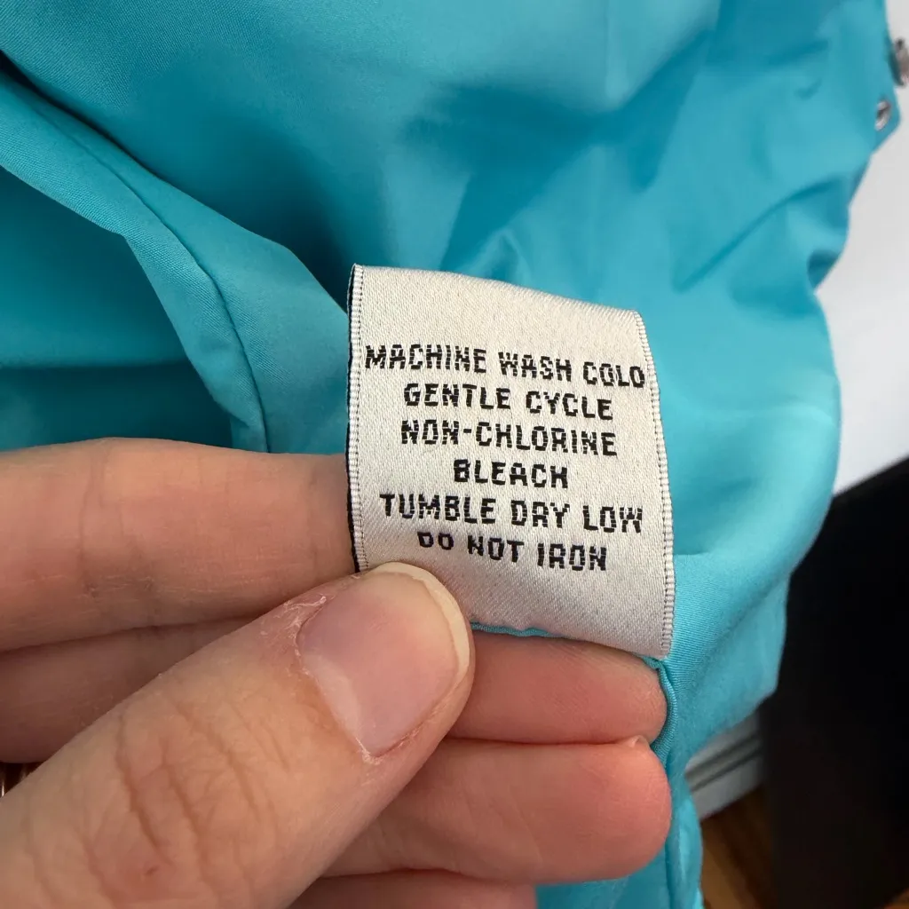 Vintage Talbots Turquoise Quilted Vest size large - Image 5