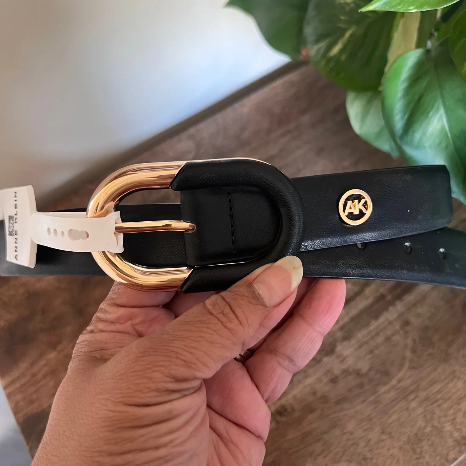 Anne Klein Black Belt Gold Buckle New With Tags Womens‎ Large Fashion Accessory - Image 2