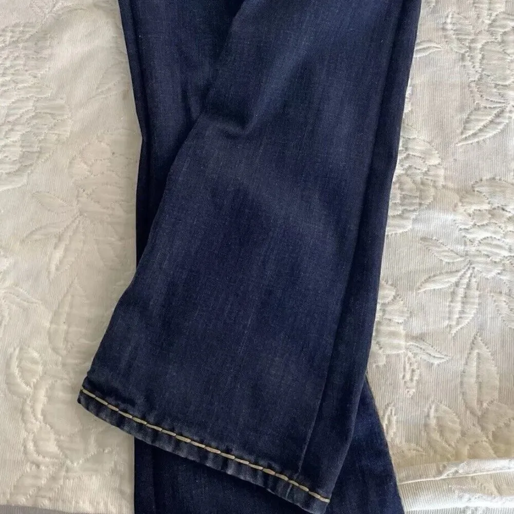 True Religion Becca Jeans Sz Women’s 29 Blue Dark Wash Mid Rise Boot cut Stretch - Image 5