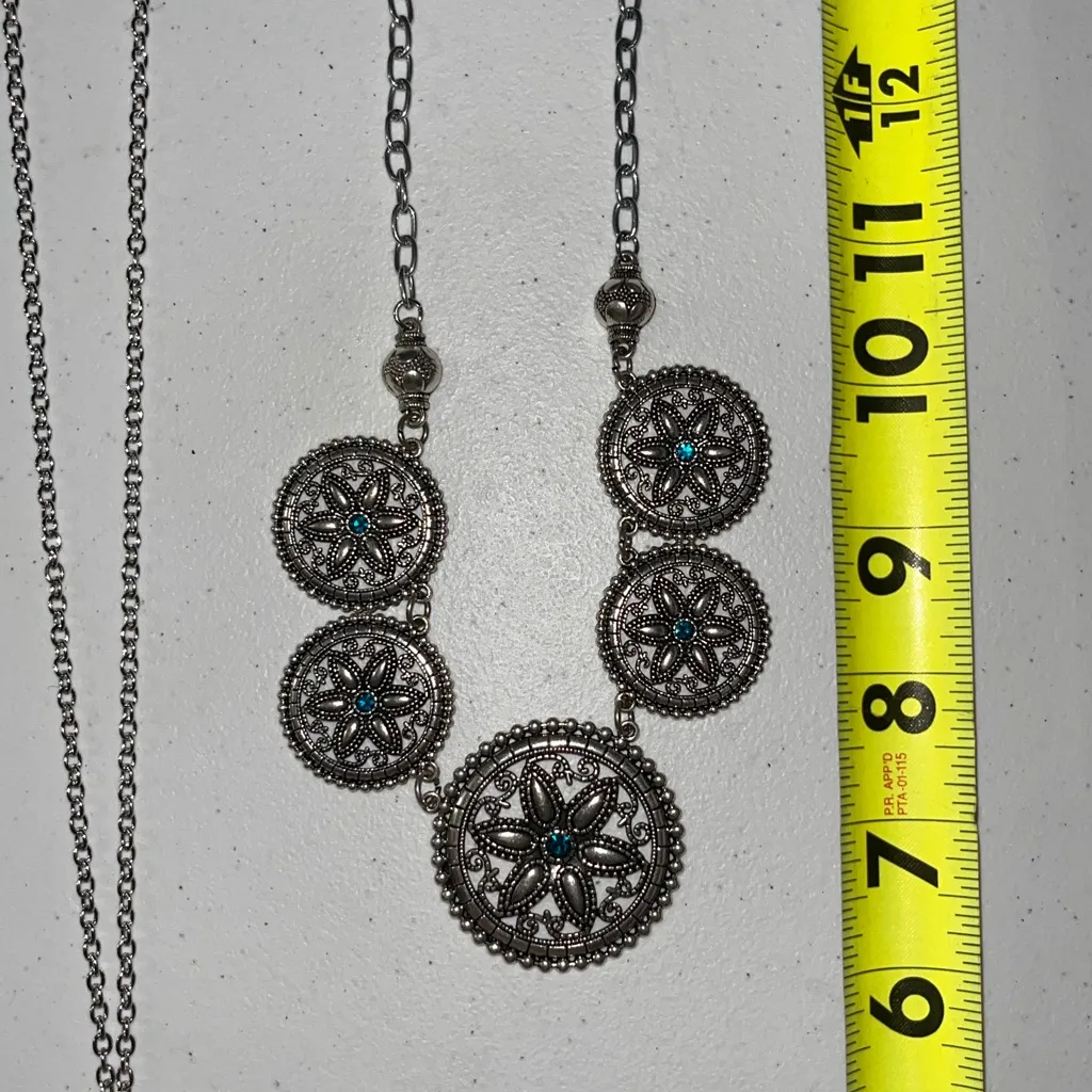 NWT Paparazzi 3 pc Bundle Teal Gemmed Jewelry Set - Image 3