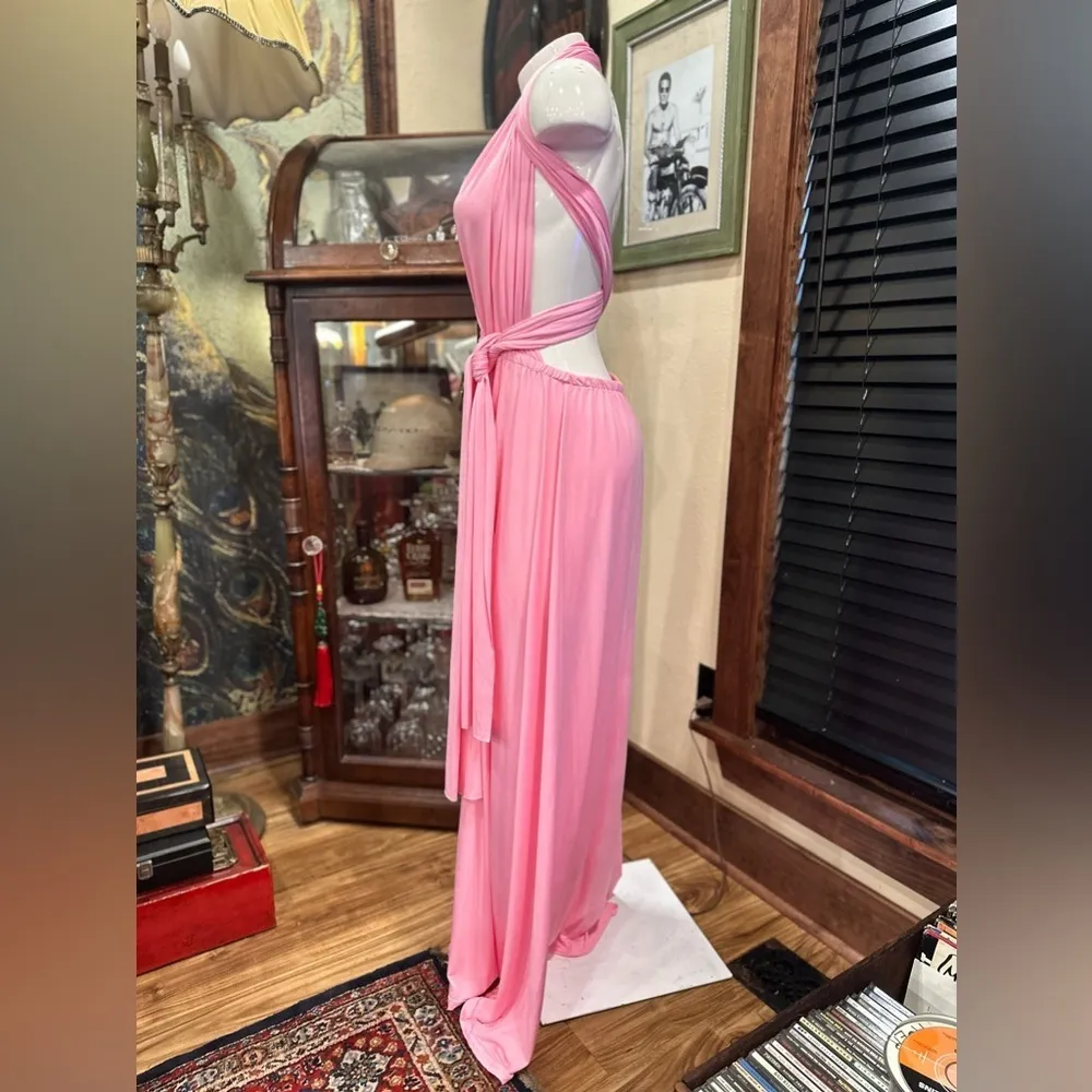 NWOT  Sexy Blush Pink Multiway CEREMONY Convertible Dress XL - Image 4