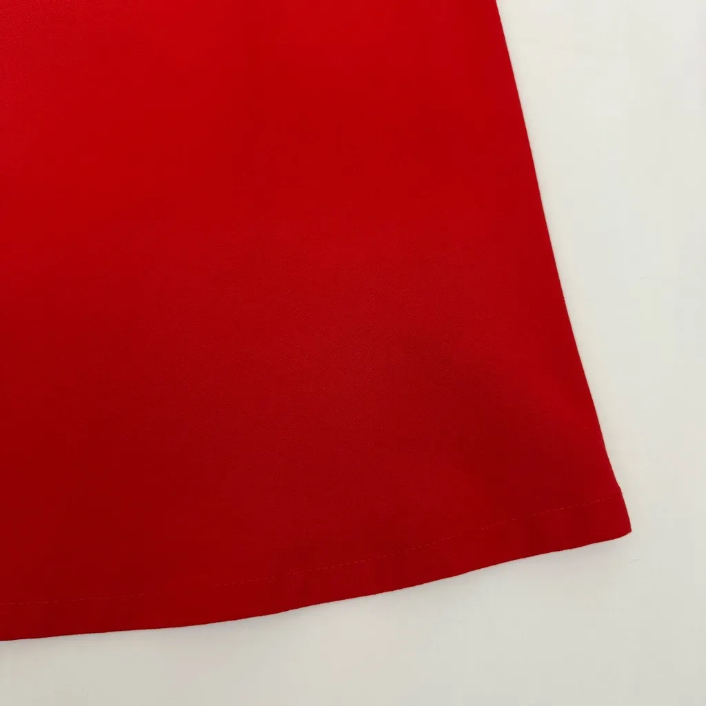 Pomander Place X Tuckernuck Babydoll Tie Shoulder Mini Dress Holiday Red - Image 10