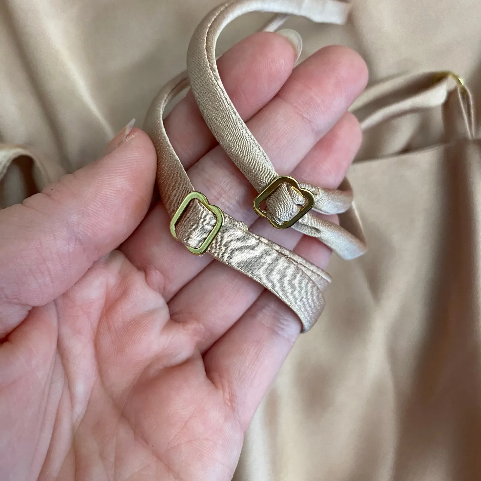 Show Me‎ Your Mumu Diane Bodysuit In Rose Gold Luxe Satin Womens Size XS - Image 6