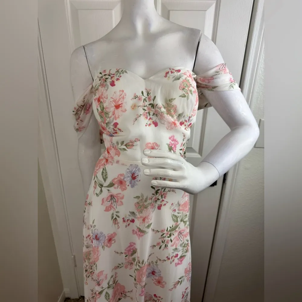 JJ’S HOUSE  Off the Shoulder Floor-Length Chiffon Bridesmaid Dress Size 22 #356 - Image 10