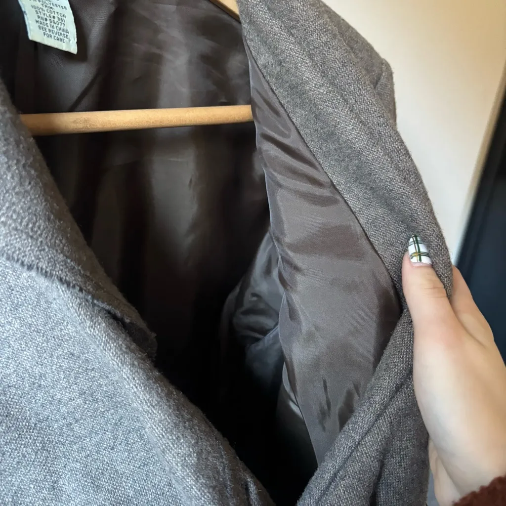 CAbi Brown Ruffled Wool Blazer - Image 4