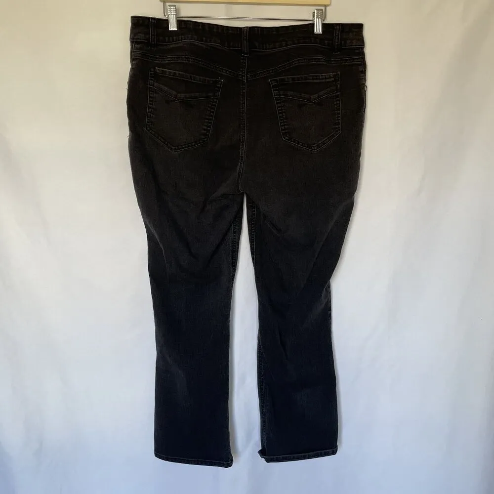 Riders By Lee Womens Mid Rise Bootcut Jeans Black Denim Stretch Classic 5-Pocket - Image 5