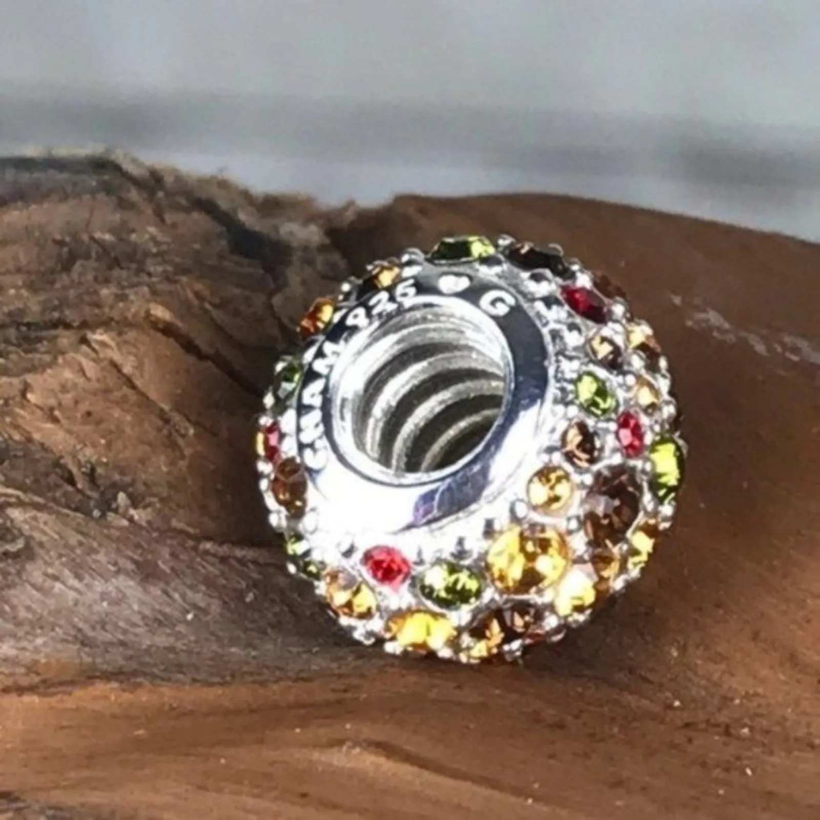 Chamilia Jeweled Kaleidoscope Swarovski Bead Fresco Verde Umber Chianti NEW Multiple - Image 9