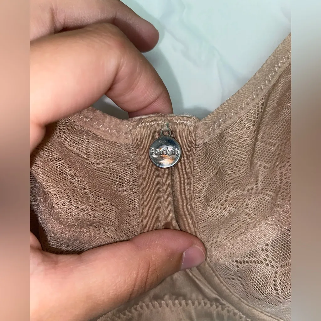 Parfait Nude Lace Women's Underwire Minimizing Bra Size 34DD Tan - Image 2