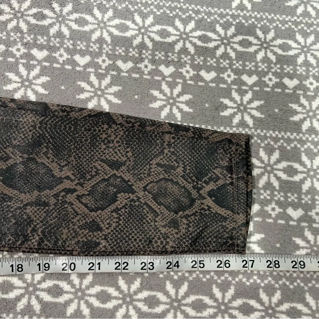 J Brand Lillie High‎ Rise Skinny Coated Snakeskin In BOA Size 27 - Image 12