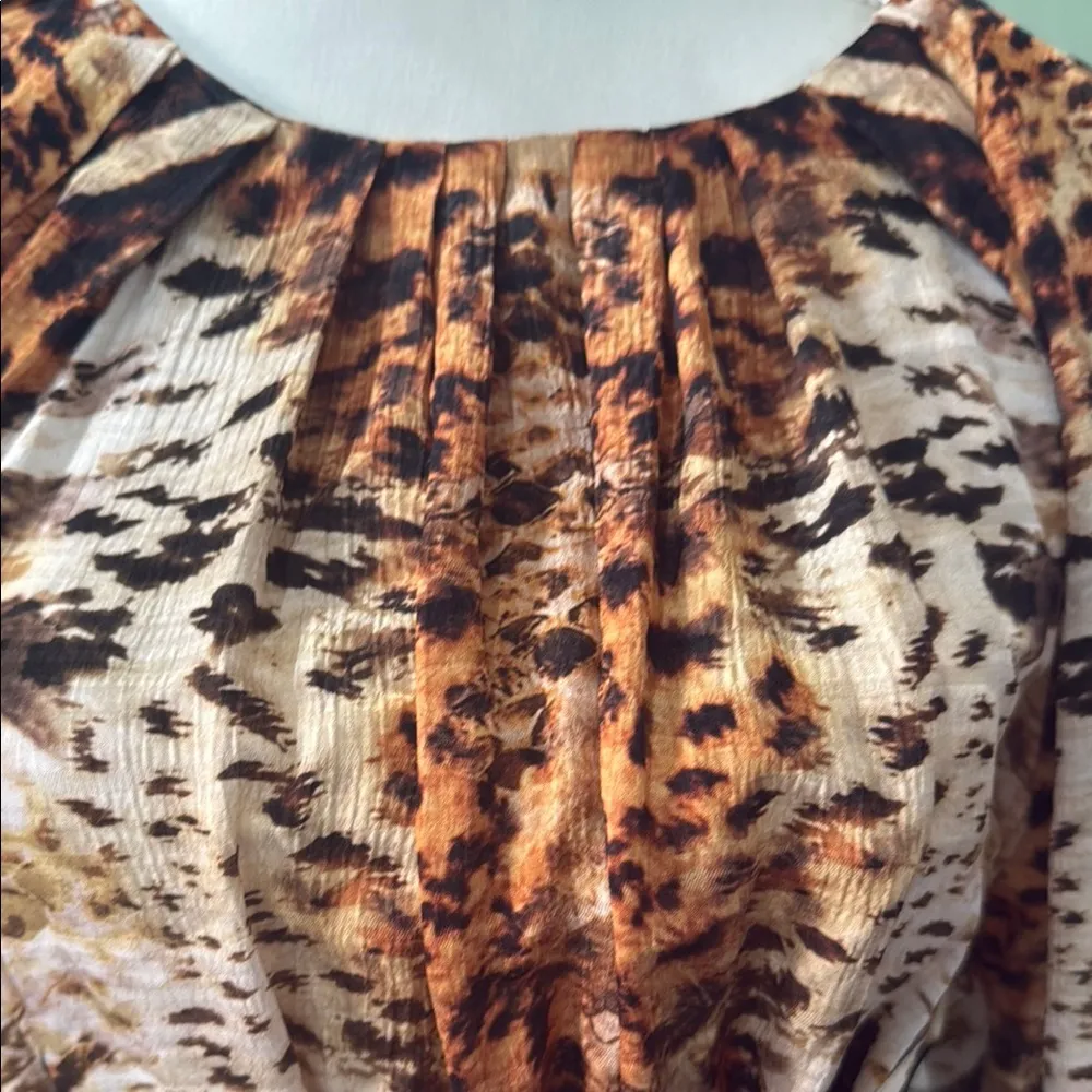Karen Millen Mirrored tiger Viscose Satin woven Dress size 6 NWOT - Image 5
