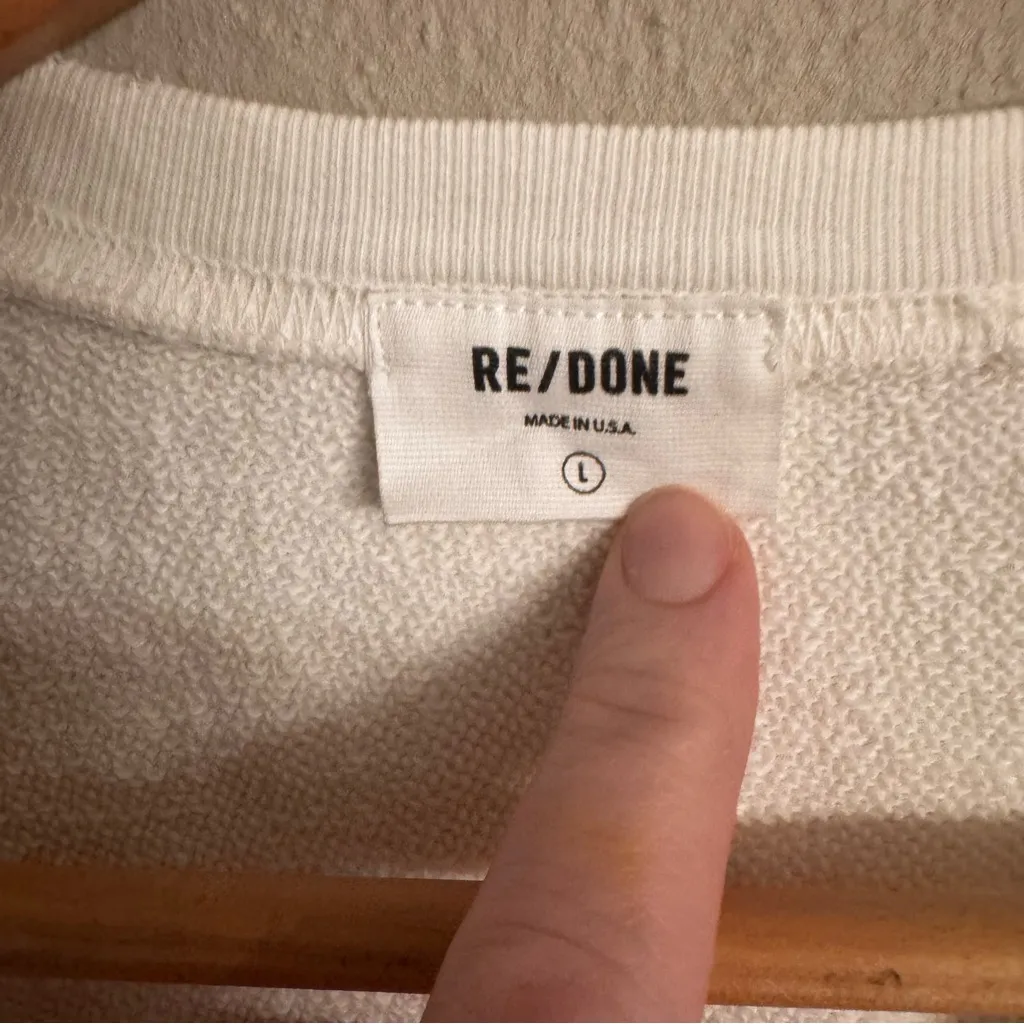 RE/DONE Distressed Smiley Face Sweatshirt - Image 5