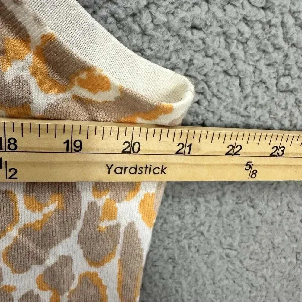 Real Clothes Saks Fifth avenue knit top 1X animal print luxury preppy‎ boho - Image 6