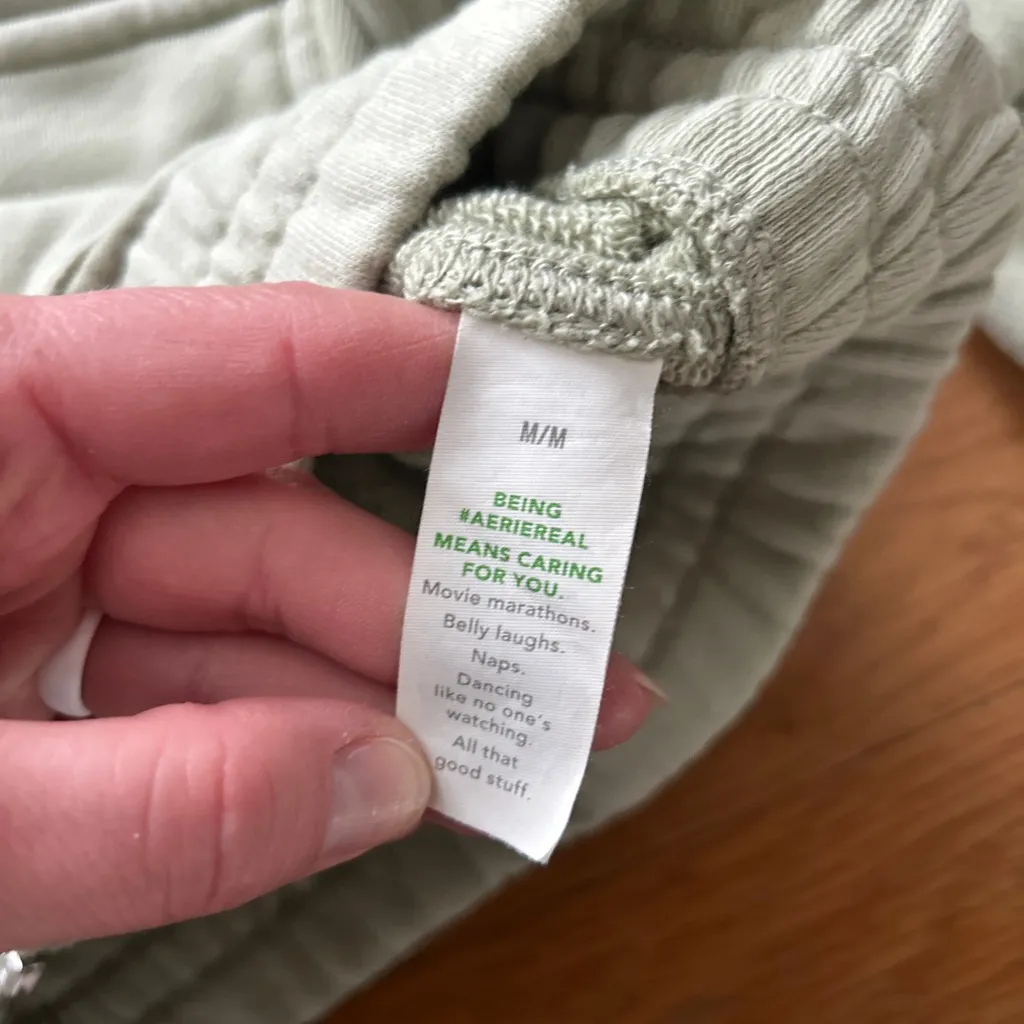 NEW Aerie Cropped Full Zip Light Mint Green Hoodie Women’s Size Medium NWT - Image 8