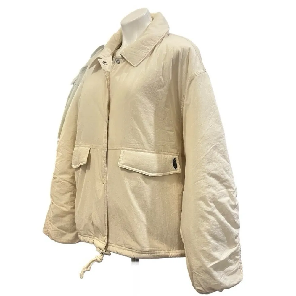 FREE PEOPLE Off The Bleachers Coaches Jacket Relaxed Lightweight Size XL NEW - Image 5