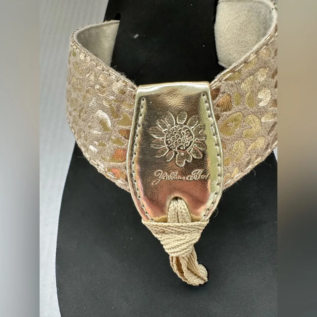 Yellow Box Black and Gold Sandals - Image 6