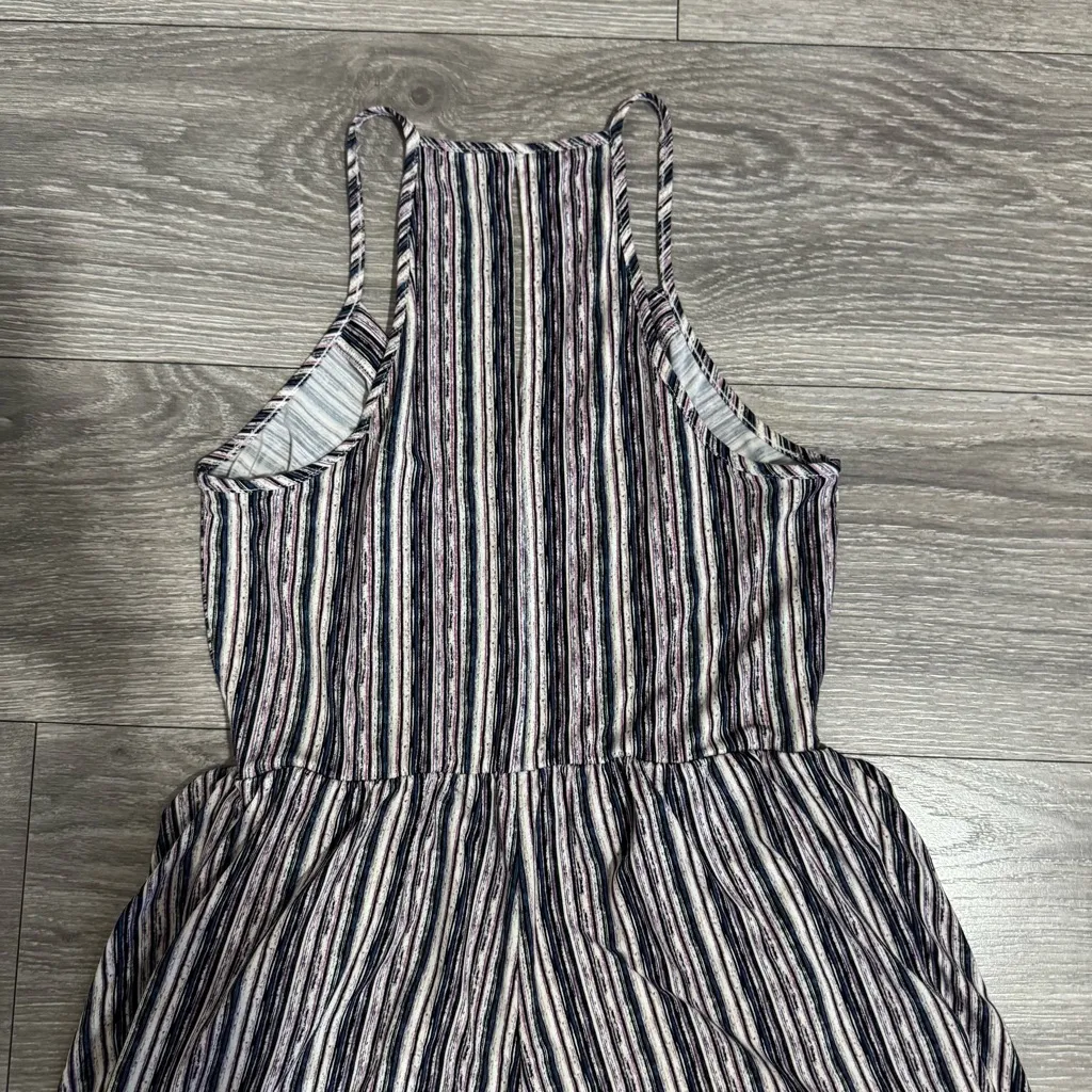 BCBGeneration Women Multicolored Striped Sleeveless‎ Stretchy V-Neck Jumpsuit XS - Image 7