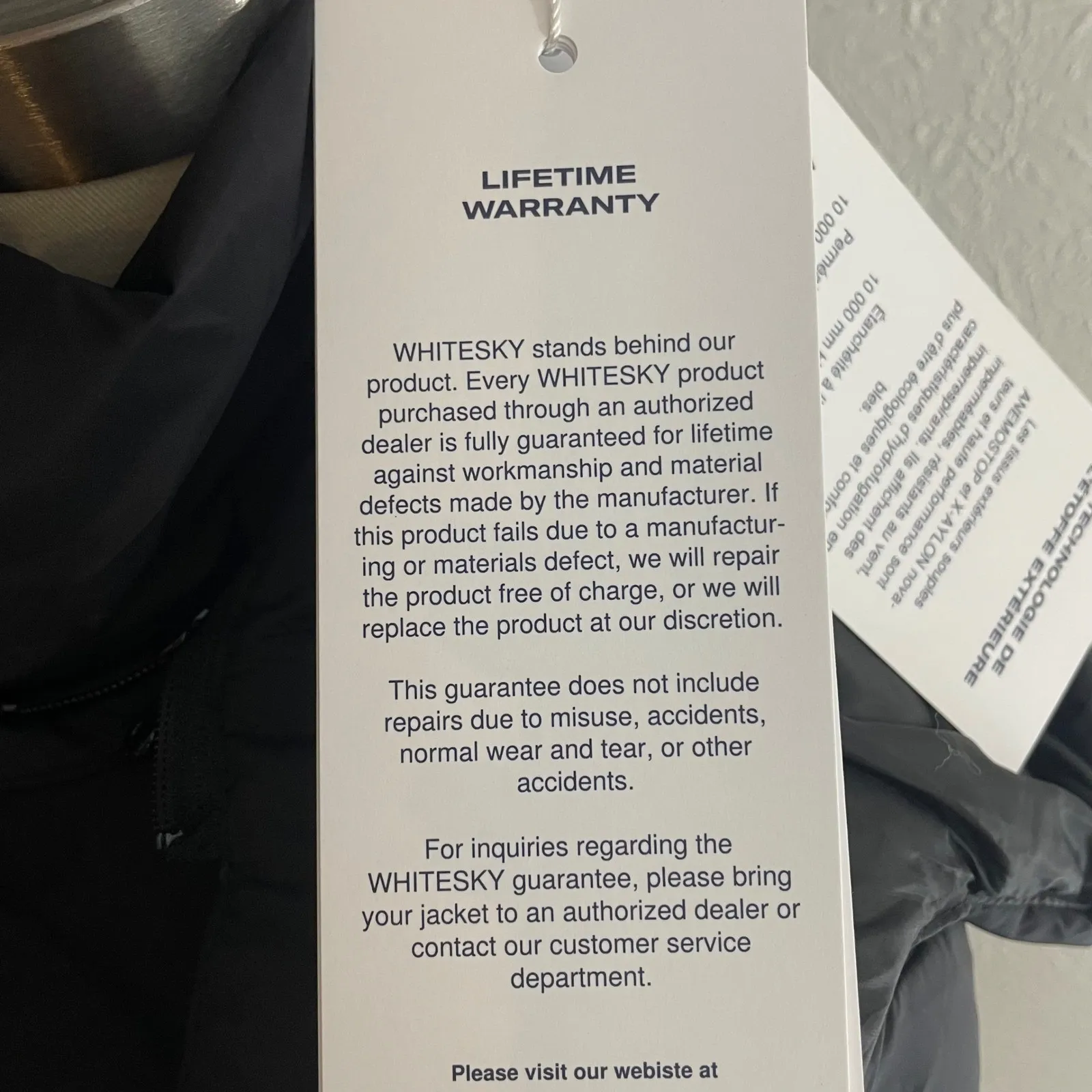 WHITESKY Women's Down Jacket XXS – Waterproof, 650+ Fill, Removable Hood Black - Image 8