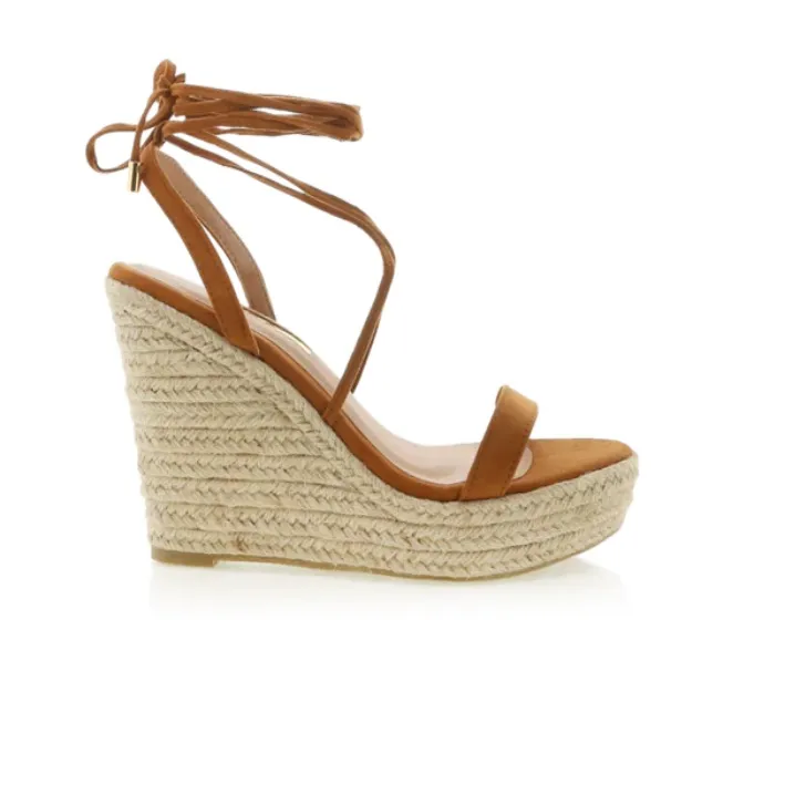NIB Billini Sloane‎ Wedge Heels in Tan Suede Sz 10 - Image 2
