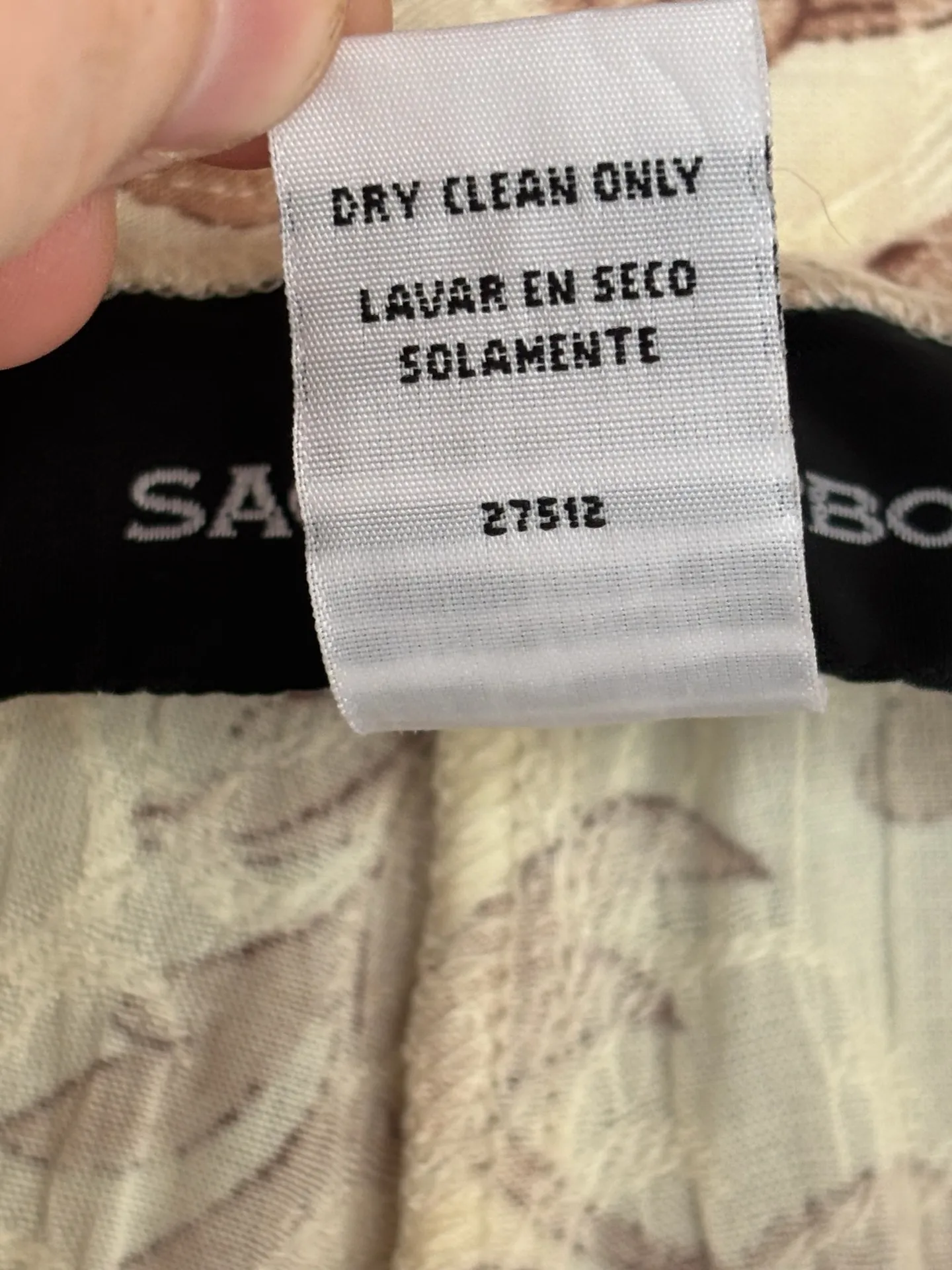 Sag Harbor Women's Size 14 Cream & Tan Floral Casual Straight Leg Pants Cottage - Image 8