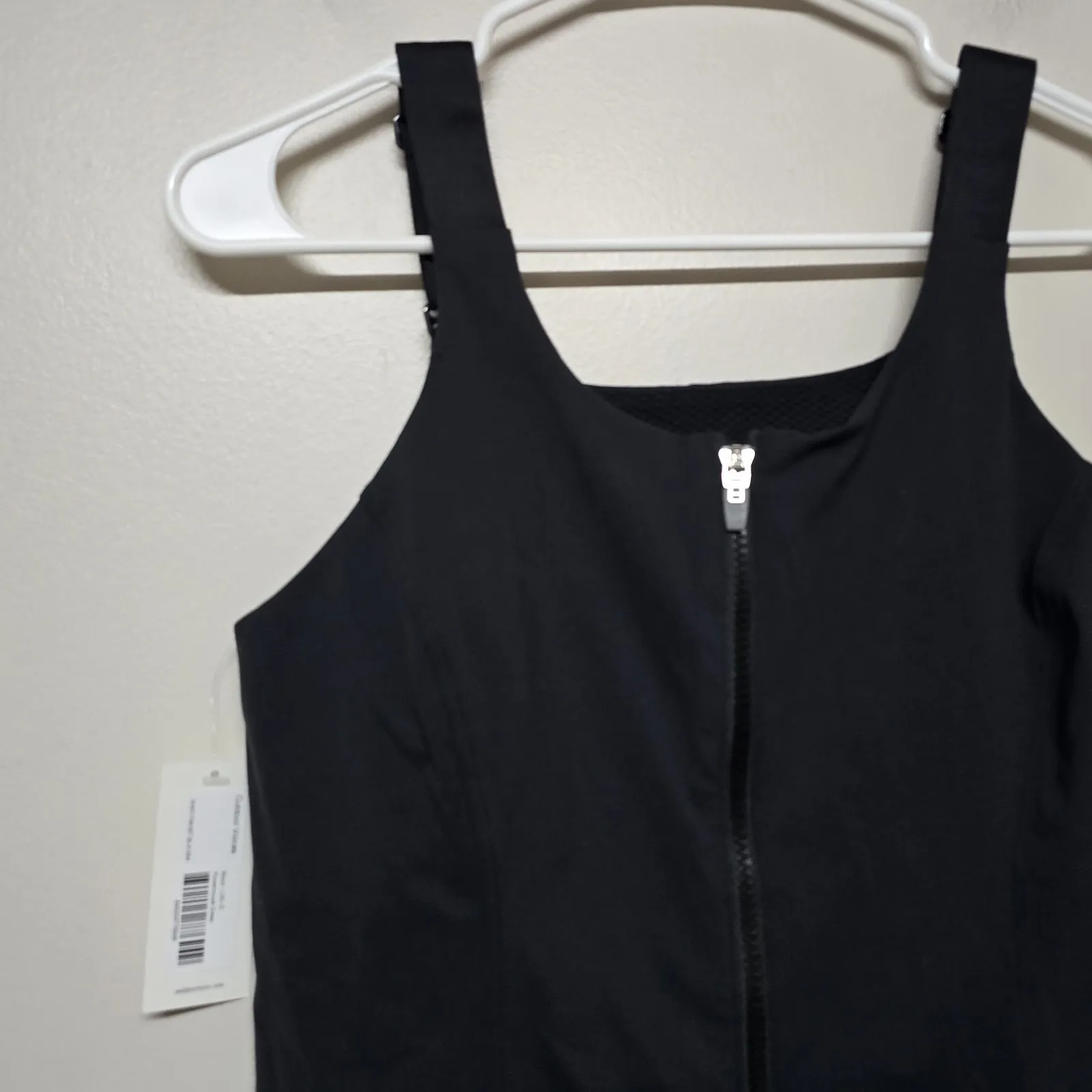 Outdoor Voices Women's Black Nylon Full‎ Zip Powerhouse Dress Sleeveless Sz L/XL - Image 3
