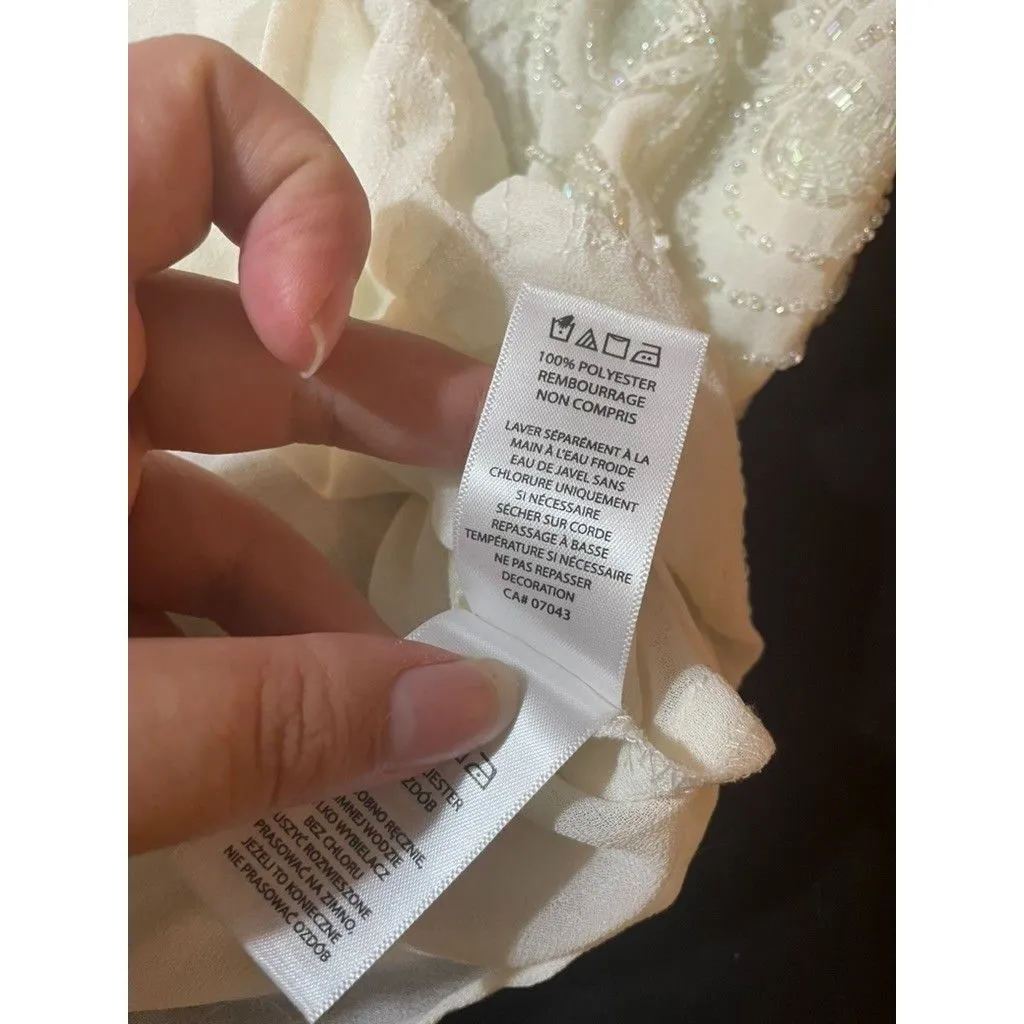 NEW Lucy & Laurel Beaded net mermaid tank Top blouse S PARTY FESTIVAL DAINTY - Image 11