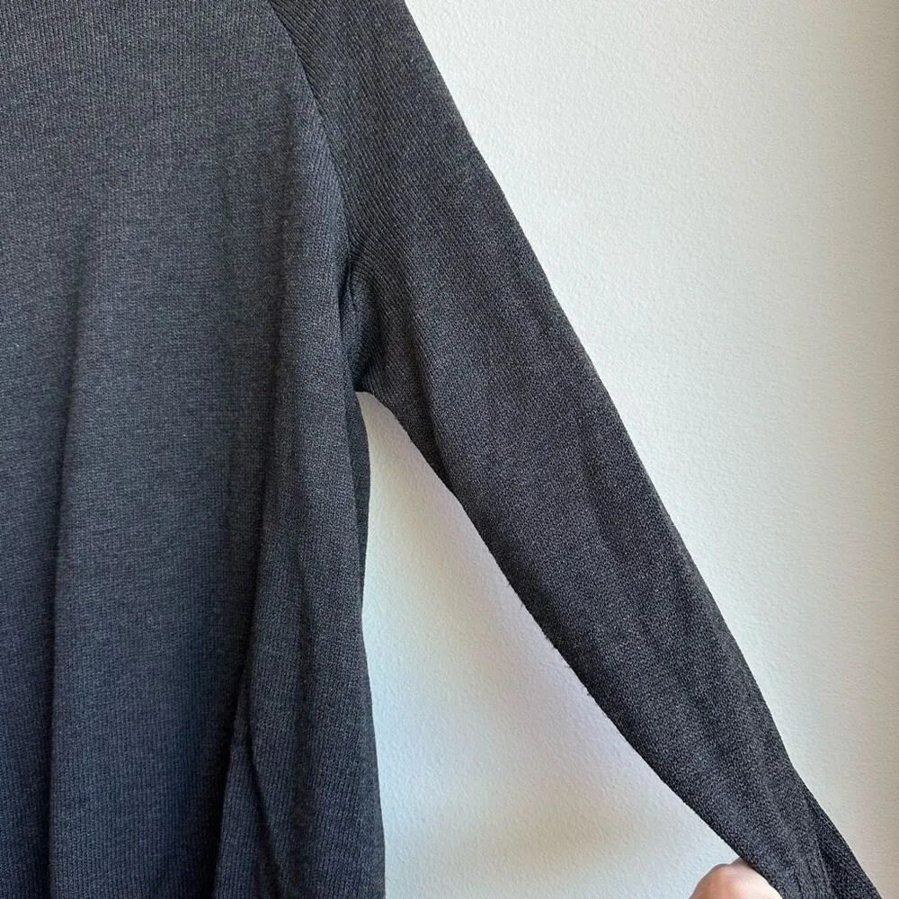 St. John Wool Blend Full Zip Gray Black Long Sleeve Thick Sweater Size Medium - Image 7