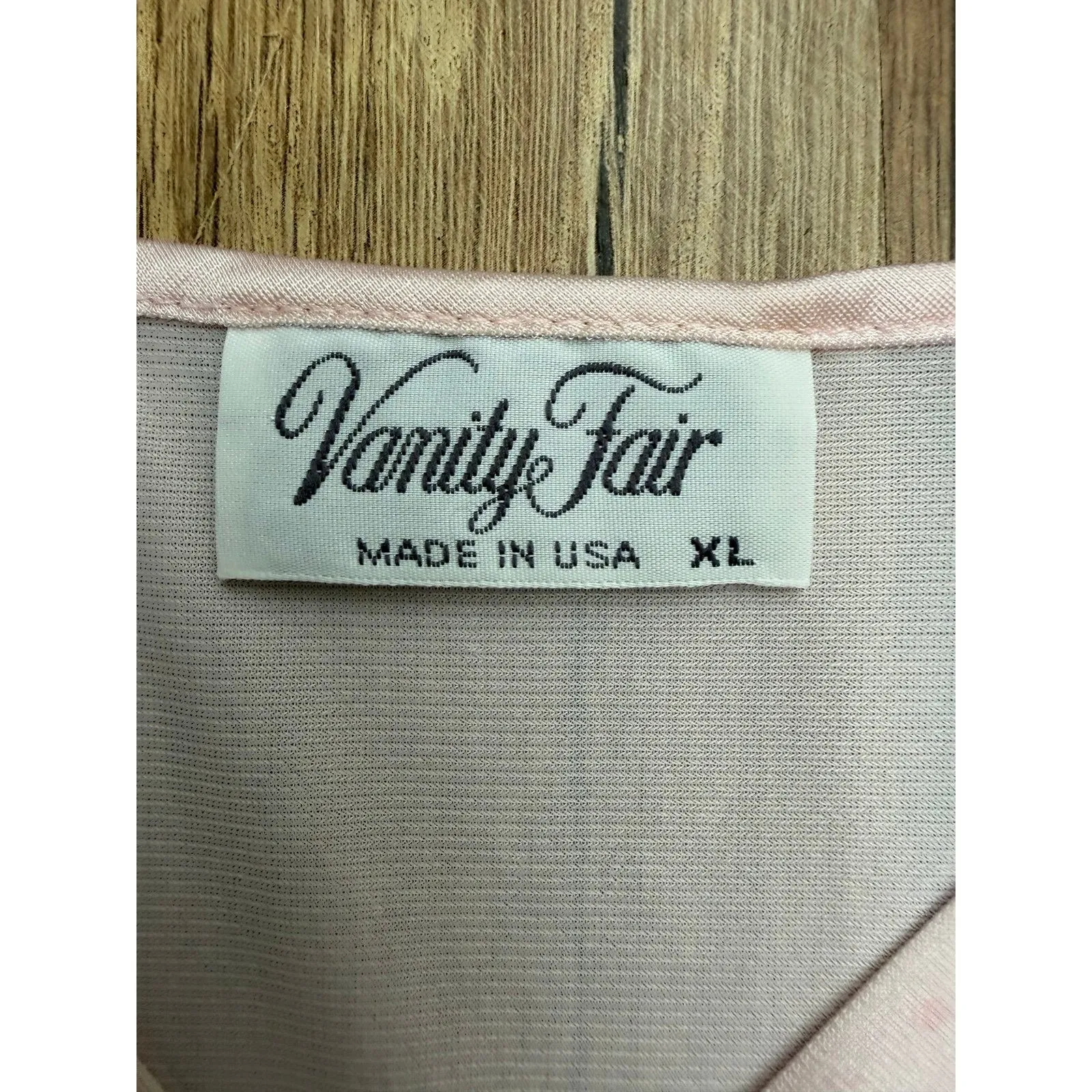 Vanity Fair Vintage Pink Nylon Nightgown XL Made in USA - Image 3