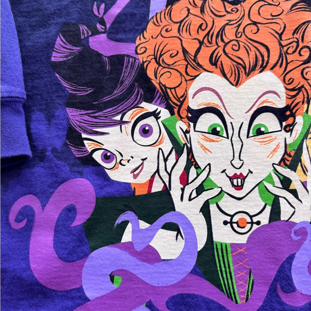 Women's Hocus Pocus Halloween Disneyland Disney Purple Spirit Jersey Size Small - Image 8