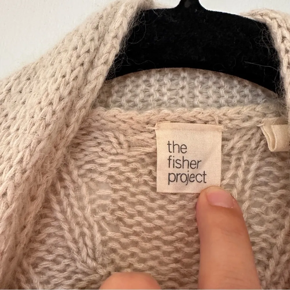 The Fisher Project Eileen Fisher Linen Mohair Blend Knit Cardigan - Image 5