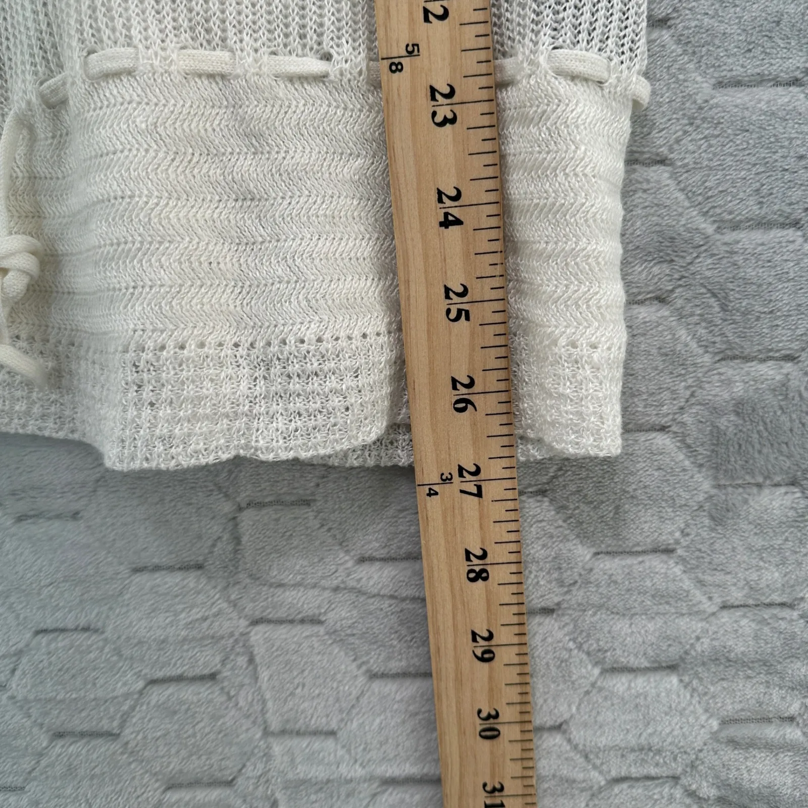 Lauren Ralph Lauren 100%‎ Linen Knit Top L White Pullover Coastal Resort Summer - Image 8