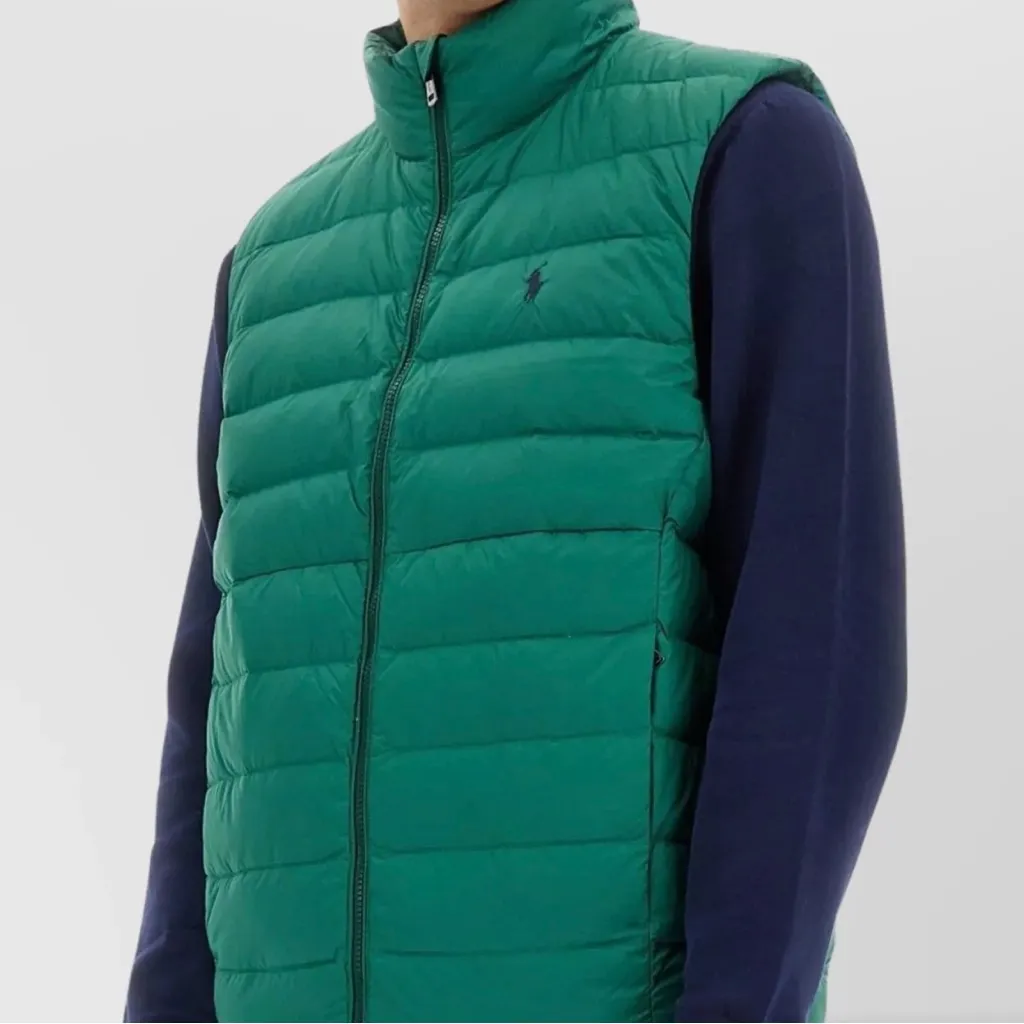 POLO Ralph Lauren Green Puffer Vest Jacket - Image 4