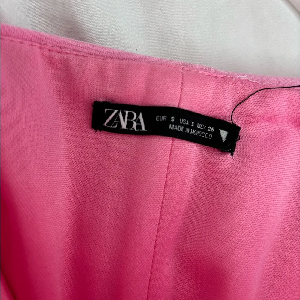 Zara Pink Ruched Bustier Crop Top - Image 8