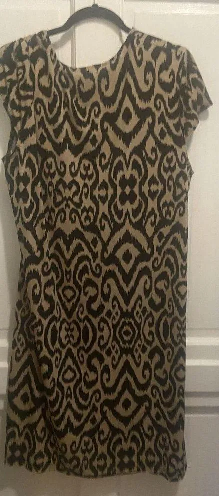 Jones New York Womens Dress 2XL Black & Brown‎ Draped Bodice Dress Plus Size - Image 2
