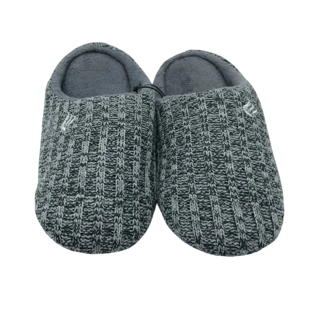 Womens Clog Slippers Knit Slip On Fleece Lined Marled Gray 40/41 US 8/9 - Image 2