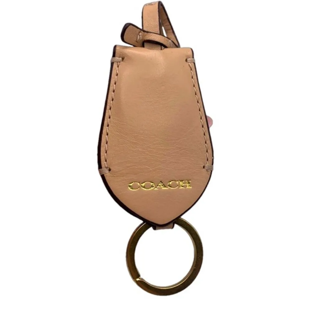 Coach  Beige Bag Charm Key Fob - Image 3