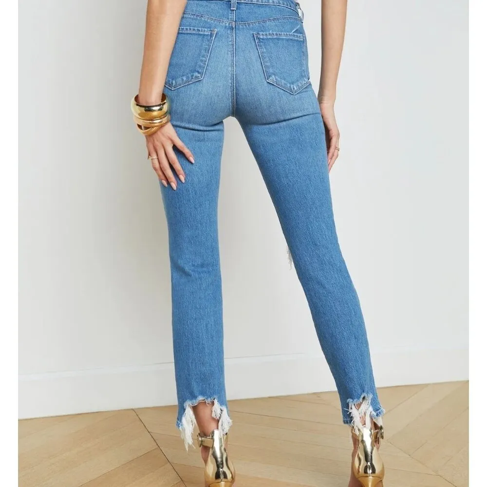 NWT L'AGENCE High Line Distressed Skinny High Rise Jean - Size 25 - Image 6