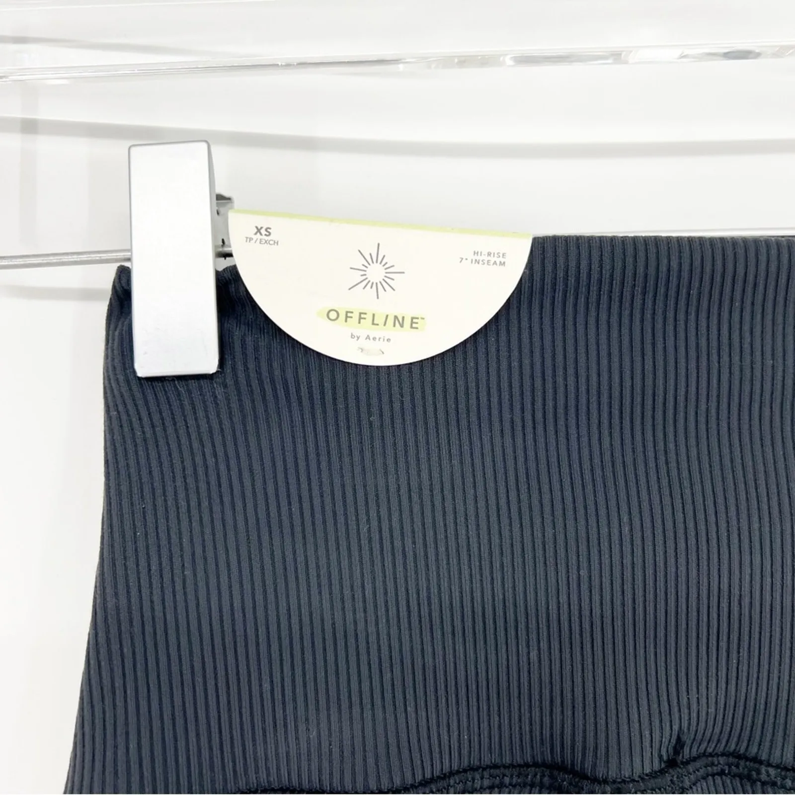 NWT Offline by‎ Aerie Ribbed 7” Bike Shorts XS Black - Image 5