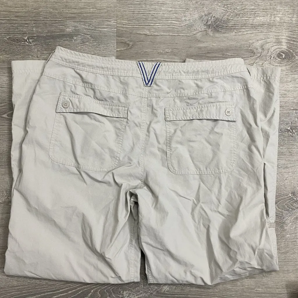 North Face Pants Womens 14 Short Beige Outdoor Pockets Activewear Drawstring - Image 5