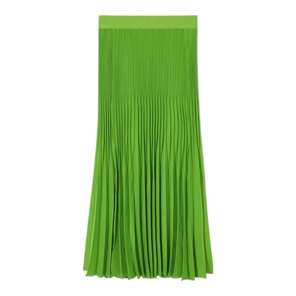 COS Kelly Green Pleated Skirt 12 - Image 3
