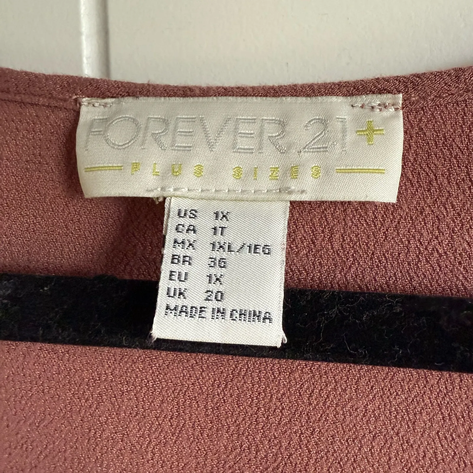 Forever 21 Womens Dress Sz 1X Mini Embroidered Dusty Rose Tunic‎ Cottagecore - Image 6