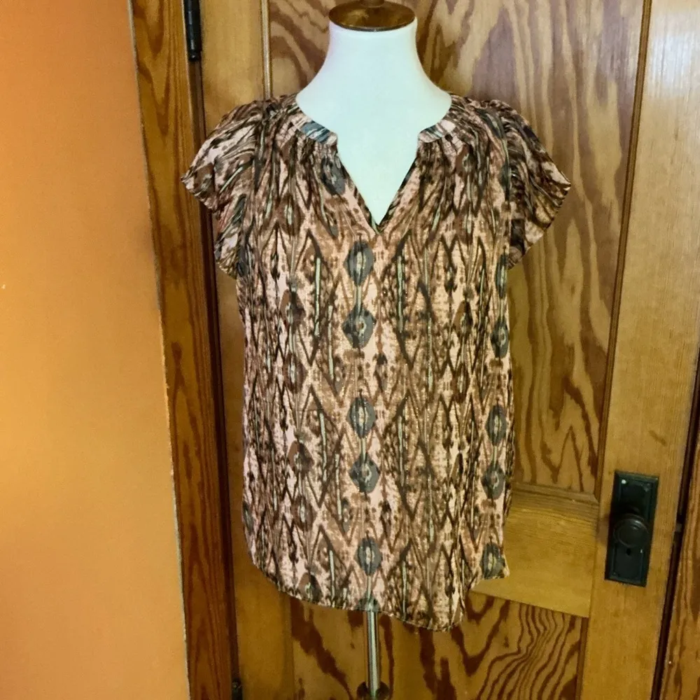 Joie sparkly southwest boho blouse - Image 12