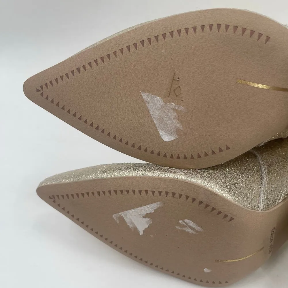 DOLCE VITA Nestly Boots Size 6.5 Gold Metallic Western Cowgirl Cowboy Suede NEW - Image 15